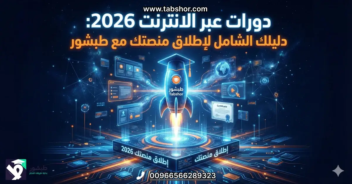 دورات عبر الانترنت 2026: دليلك الشامل لإطلاق منصتك مع طبشور