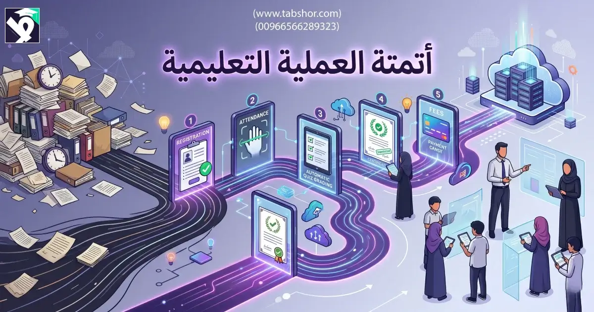 أتمتة العملية التعليمية للمدارس والمدربين: وفر 50% من وقتك